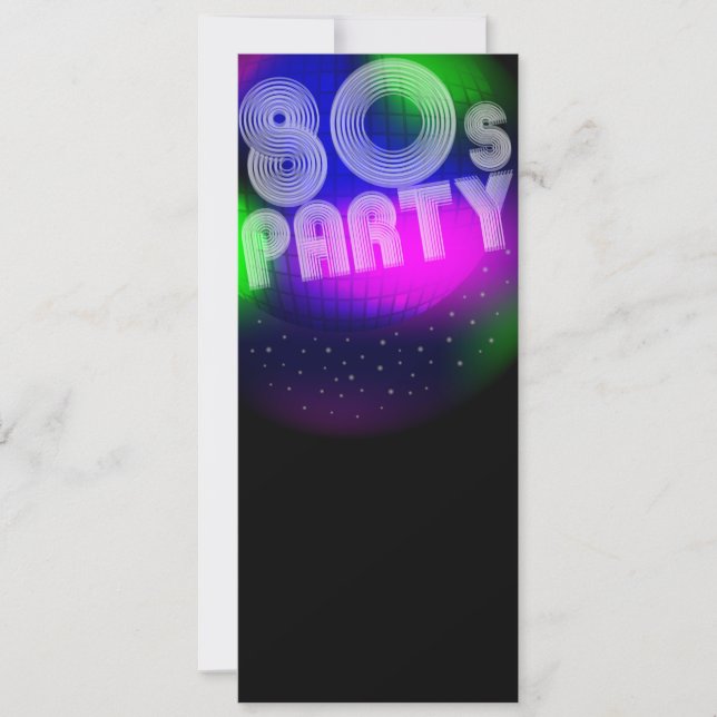 Invitation partie 80s (Devant)