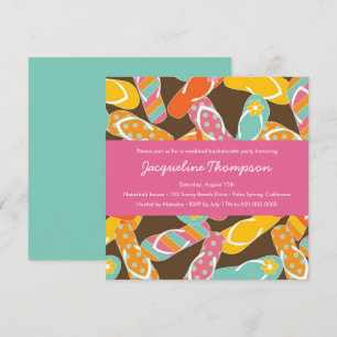 Invitation Partie chic colorée de Bachelorette de bascules