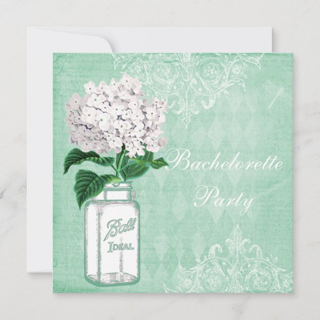 Invitation Partie chic minable de Bachelorette de pot et (Devant)