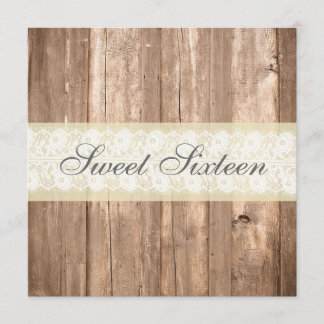 Invitation Partie crème rustique chic minable de sweet