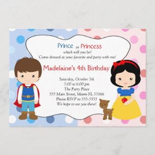 Invitation Partie d'anniversaire de enfant de prince