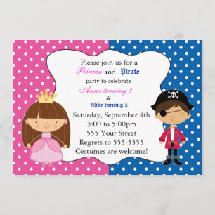 Invitation Partie d'anniversaire de enfant de princesse