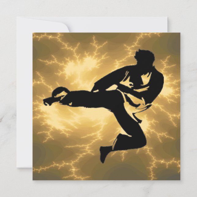 Invitation Partie d'anniversaire de karaté (Devant)