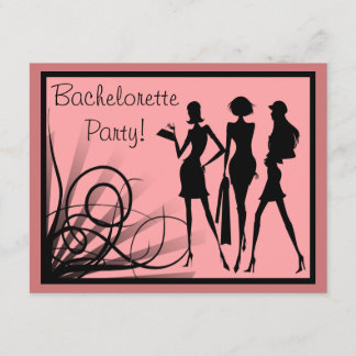 Invitation Partie de Bachelorette de silhouette de robe de