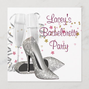 Invitation Partie de Bachelorette de talons hauts de