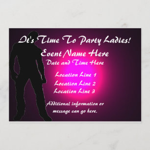 Invitation Partie de Bachelorette/invitations masculins de