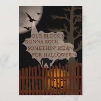 Invitation Partie de bloc de Halloween