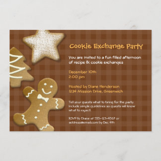 Invitation Partie de brun d'échange d'échange de biscuit de