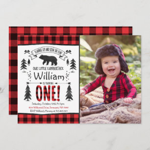 Invitation Partie de bûcheron d'invitation d'anniversaire de