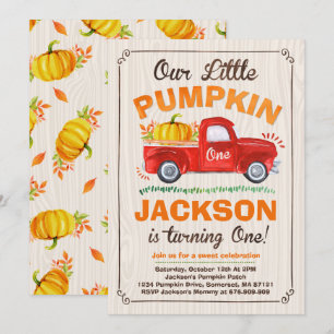 Invitation Partie de camion de citrouille d'invitation