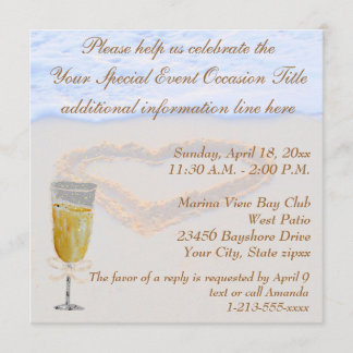 Invitation Partie de célébration de brunch de Champagne