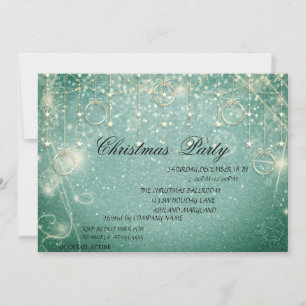 Invitation Partie de Christmas Balls, Green Christmas Company