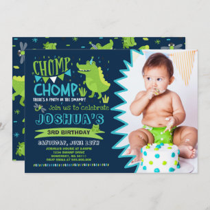 Invitation Partie de crocodile d'invitation d'anniversaire