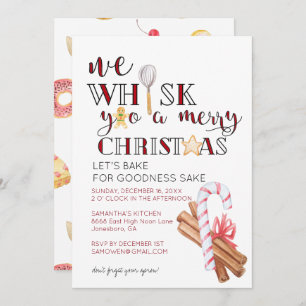 Invitation Partie de cuisson de Noël