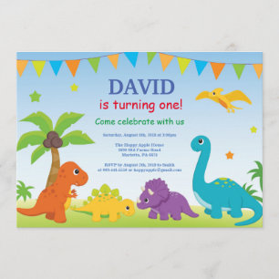 Invitation Partie de Dino d'invitation d'anniversaire de