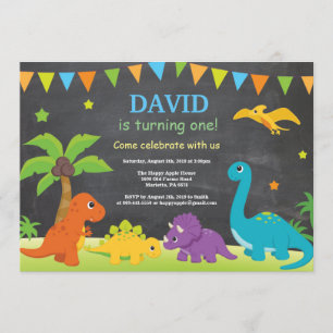 Invitation Partie de Dino d'invitation d'anniversaire de