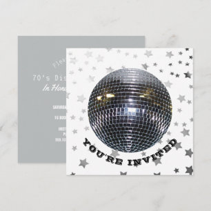 Invitation Partie de disco de la fête d'anniversaire de danse