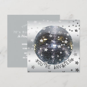 Invitation Partie de disco de la fête d'anniversaire de danse