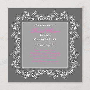 Invitation Partie de Fête de la mariée en filigrane de