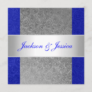 Invitation Partie de fiançailles blanche élégante de Paisley