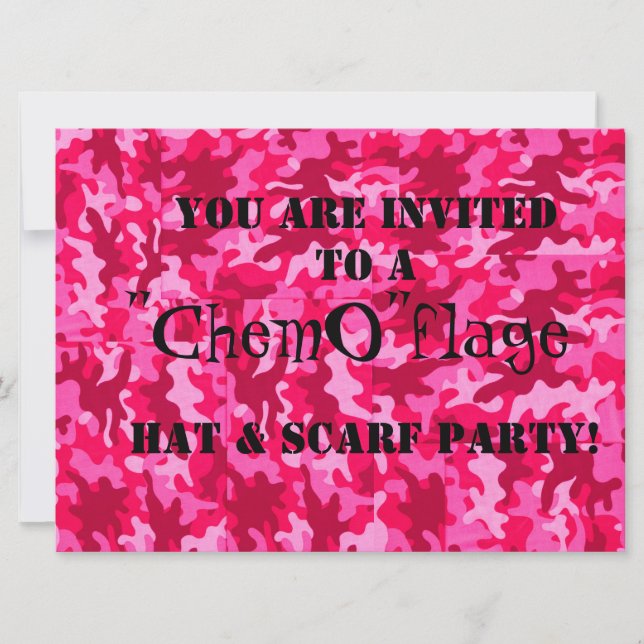 Invitation Partie de flage de "chimio " ! (Devant)