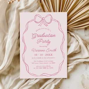 Invitation Partie de graduation du ruban lunaire