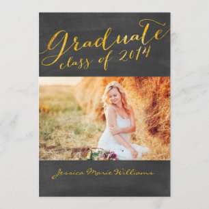 Invitation Partie de graduation du tableau de bord Fond d'o