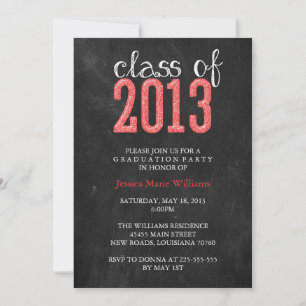 Invitation Partie de graduation du tableau de bord Parties