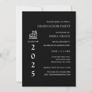 Invitation Partie de graduation en architecture architecte mi