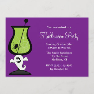 Invitation Partie de Halloween de fantôme de bande dessinée