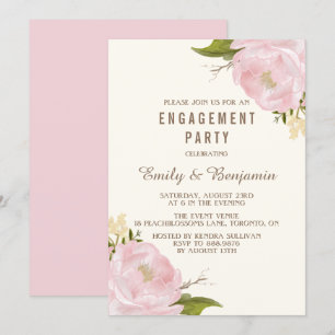Invitation Partie de la fiançailles vintages