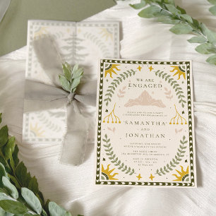 Invitation Partie de l'engagement forestier enchanté