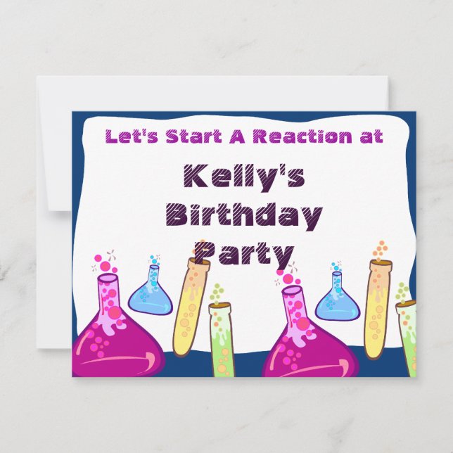 Invitation Partie de l'ensemble de chimie (Devant)