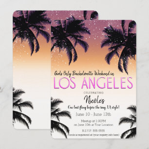 Invitation Partie de Los Angeles L.A. Girls Weekend