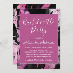 Invitation Partie de marbre pourpre de Bachelorette