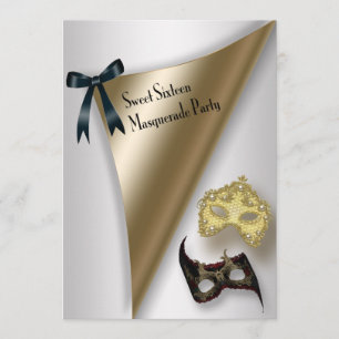 Invitation Partie de mascarade de sweet sixteen