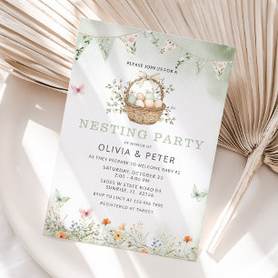 Invitation Partie de nidification Préparer le Baby shower de