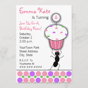 Invitation Partie de pique-nique de l'anniversaire des