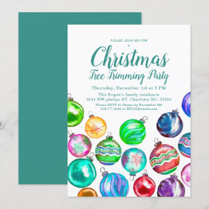 Invitation Partie de règlage d'arbre de Noël