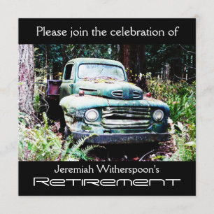 Invitation Partie de retraite antique de camion