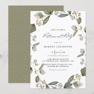 Invitation Partie de retraite de la couronne d'eucalyptus ens