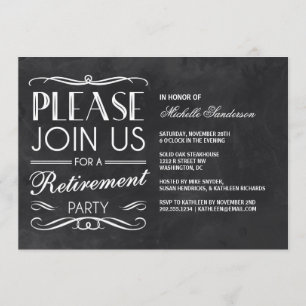 Invitation Partie de retraite vintage du tableau de bord