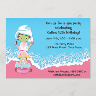 Invitation Partie de spa