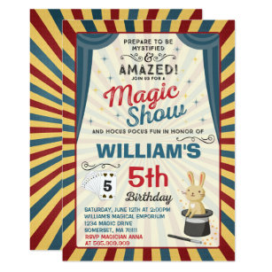 Invitations Faire Part Cartes Spectacle De Magie Zazzle Fr