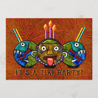 Invitation Partie de Tiki (invitation 2-Sided)