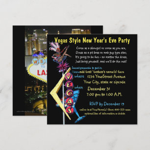 Invitation Partie de Year'sEve de style de Las Vegas nouvelle