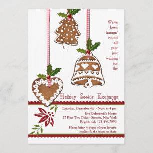 Invitation Partie d'échange de décorations de biscuit