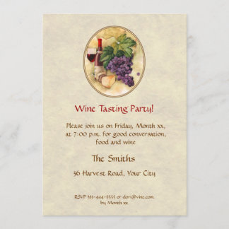 Invitation Partie d'échantillon de vin