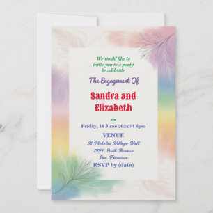 Invitation Partie d'engagement Couple gay/lesbien