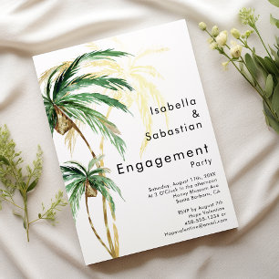 Invitation Partie d'engagement de destination Palm Tree